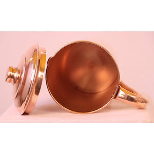 Premium Quality Hammered Design Custom Size Shiny Finished Pure Copper Drinking Container <b>Jug</b> Pitcher <b>With</b> <b>Lid</b> For Home Hotel - Product Image 4