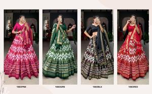 Lehenga Choli con Dupatta, Especial para Navaratri, Lehenga con Estampado Digital en Lámina, con Gran Vuelo, Últimas Tendencias en Lehenga 2024 - Product Image 6