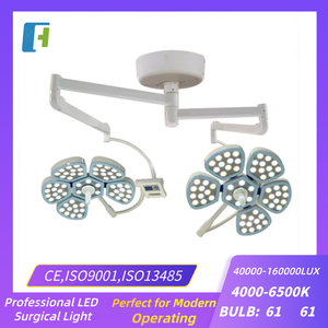 ไฟผ่าตัด LED แบบไร้เงา หัวคู่ ติดเพดาน ปรับอุณหภูมิสีได้ ความลึก 1200 สำหรับห้องผ่าตัด ได้รับมาตรฐาน CE ISO - Product Image 2