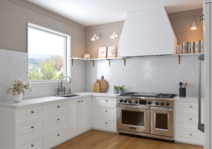 Quartz Custom Kitchen & Bathroom Vanity <b>Tops</b> Calacatta Taj Mahal Countertops Prefab Cut Carrara Calacata for Hotel Projects - Product Image 3