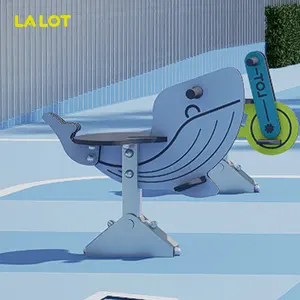 Whales Rocking Horse For Park And Kindergarten Use Outdoor Amusement Equipment For Kids With HPL Board And Aluminum Alloy