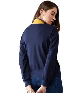 Chaqueta Bomber personalizada de alta calidad para hombre, ropa deportiva de bloque de Color, longitud larga con decoración de letras, chaquetas de mujer de estilo propio - Product Image 5