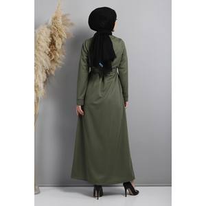 Manteaux, vestes et trench-coats modestes brodés à fermeture éclair Abaya - Product Image 5