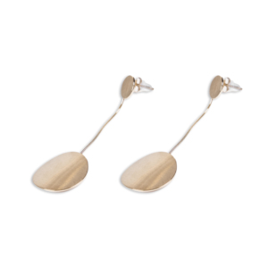 CUCOCUCA YXQ E64 Orecchini a perno/goccia in acciaio inossidabile con colore dorato, design minimalista ed elegante, adatti per l'uso quotidiano - Product Image 2
