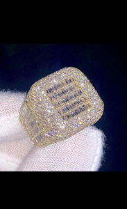 Modern Moissanite Diamond <b>Ring</b> <b>for</b> <b>Men</b> Unique Design Wedding Band Perfect <b>for</b> Engagement Anniversary Jewelry - Product Image 5