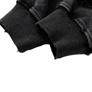 Sudadera con capucha desgastada hecha a medida de calidad superior para hombre Venta caliente Ropa de calle Patrón sólido Sudadera con capucha desgastada para hombre - Product Image 4