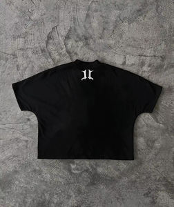 Camiseta de Alta Calidad de 300 g/m², Corte Recortado, 100% Algodón, Estilo Urbano, Holgada, Corte Cuadrado, Personalizable con Logotipo para Hombre - Product Image 4