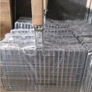 High Quality Jumbo Fish <b>BBQ</b> Grill Basket | Extra <b>Large</b> Iron Wire Grill Rack with Wooden Handle | Anti-Rust Non-Stick Easy Clean - Product Image 4