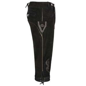 Haute Qualité Autrichien Lederhosen Long et Pantalon Court En Cuir Déchiré Look Vintage Brodé Bavarois Shorts pour Hommes - Product Image 2