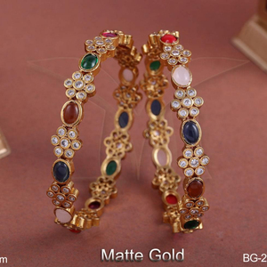 Kemp-Conjunto de 2 pulseras de oro mate, joyería, esmalte - Product Image 1