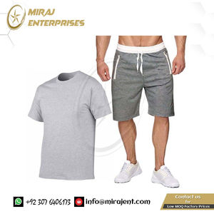 Traje con estampado de verano para hombre, traje para correr, ropa deportiva, camiseta + Pantalones cortos, 2 uds., MOQ bajo, deporte informal a la moda - Product Image 3