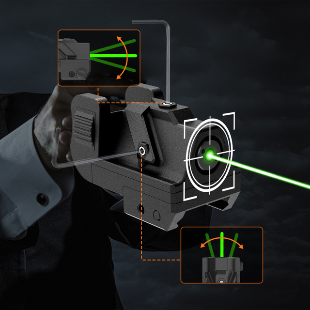 Masterway High Quality Mini Compact Green Laser Pointer 520nm Aluminum Alloy Class II<5mw for Outdoor Hunting and Aiming
