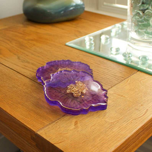 Sous-verres en corne de buffle naturelle de haute qualité, style carré et rond, sous-verres en résine absorbant l'eau avec un look unique - Product Image 1