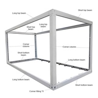 Fast-Assemble 20FT Flat Pack Container House Pas Cher Mobile Préfabriqué Modulaire Portable Salon en Acier