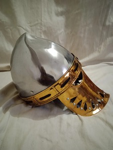 Early Medieval Viking <b>Helmet</b> Leather Liner High Carbon Steel Wearable Greek Costume <b>Accessory</b> DIY Grade-OEM Customization - Product Image 4