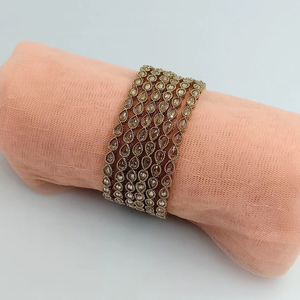 กำไลข้อมือทองเหลืองสไตล์อินเดียสำหรับผู้หญิงและเด็กผู้หญิง - Product Image 1