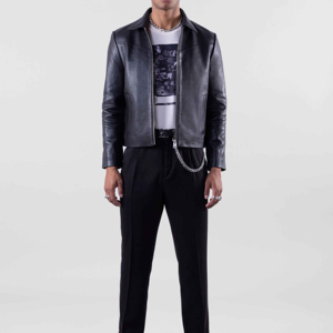 OEM High Quality Vintage <b>Genuine</b> Cowhide Leather Jacket New Custom Style Varsity Jacket 2024 - Product Image 4