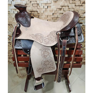 Silla de Montar de Cuero Genuino Occidental de Primera Calidad, Tipo A Fork Wade, para Roping y Rancho - Product Image 1