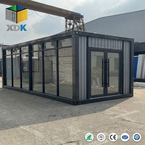 Casa Container in Vetro Modernista, Villa Modulare a Montaggio Rapido, Stanza Prefabbricata Illuminata dal Sole, Cabina da Giardino Portatile - Product Image 1