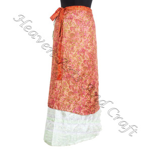 เดรสผ้าไหมส่าหรี2ชั้นวินเทจสไตล์โบฮีเมียนขนาดใหญ่พิเศษสำหรับปาร์ตี้ฤดูร้อนผลิตกลับได้ - Product Image 5