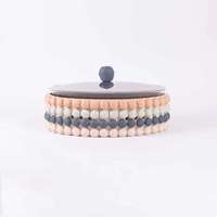 Chauffe-Plats Rond en Acier Inoxydable, Design Moderne et Luxueux, Durable, Antiadhésif, avec Couvercle en Bois Isolé, Idéal pour Mariages