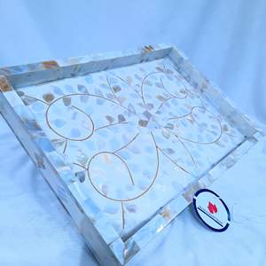 Proveedor y exportador líder de la India Exquisita bandeja para servir con incrustaciones de madreperla y hueso para el fabricante de Navidad - Product Image 5