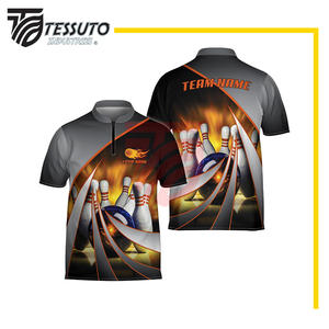 Uniforme de bowling pour hommes respirant, de haute qualité, personnalisable, vêtements de sport confortables, antibactérien, anti-rides, léger, 100% - Product Image 5