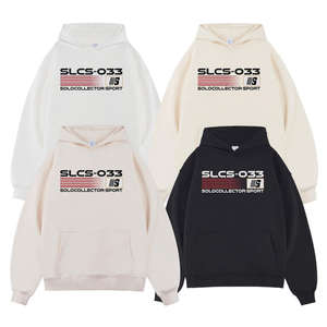 450Gsm <b>Thick</b> <b>Fleece</b> Hoodie Warm Loose Casual Knitted Unlined Jersey Puff Oversized Print Cotton Polyester Hoodie - Product Image 6