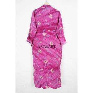 Robe de chambre en soie de style funky élégant de haute qualité, patchwork paisley, satin, vêtements de détente, douce, printemps été, vêtements de nuit - Product Image 5