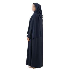 Abaya Kimono Classique Bleu Marine Ouverte pour Femmes Mode Musulmane Modeste Robe Hijab Vêtement Islamique Style Dubaï Kaftan Robe - Product Image 2