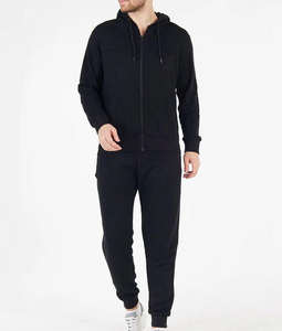 Survêtement pour homme/Survêtement 100% coton de haute qualité Logo personnalisé survêtement à fermeture éclair pour hommes sweat à capuche - Product Image 2