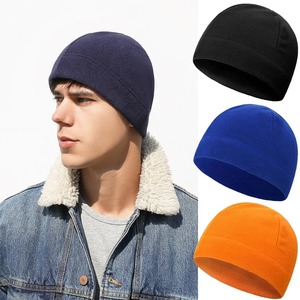 Gorro de Forro Polar de Color Sólido para Hombre, Gorro de Hip Hop para Mujer, Gorro Cálido para Otoño, Gorro Cortavientos para Ciclismo y Running para Hombre - Product Image 3