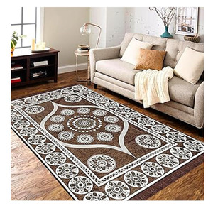 Alfombra de chenilla moderna de 5x7, alfombra de terciopelo suave para sala de estar y dormitorio, alfombra de suelo de diseñador para el hogar - Product Image 1
