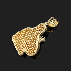 จี้เงินเจซัสสีเงินสเตอร์ลิง925ทันสมัยประดับด้วยเพชรโมอิสสีทองเย็นแบบฮิปฮอปสินค้ารับรองสำหรับทุกเพศ - Product Image 2