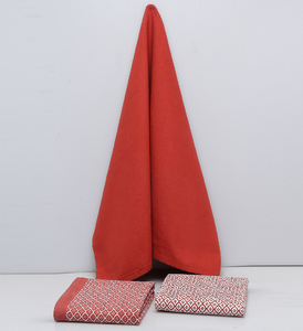 Ensemble de torchons de cuisine en coton uni dans des tons neutres : beige, blanc, vert, rose, disponibles à prix de gros. - Product Image 5