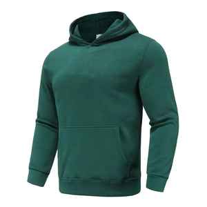 Sweat à capuche pour homme en molleton 100% de haute qualité, respirant, avec poche, design brodé uni, 380g, tricoté à l'écran, idéal pour l'automne - Product Image 3