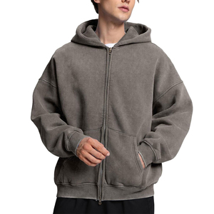 Sudadera con Capucha Personalizada con Logotipo para Hombre, Estilo Urbano, Lavada, con Logotipo Personalizable, Diseño de Forro Polar, Invierno, Unisex, Bordado 3D, Bolsillo - Product Image 1