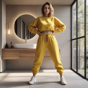 2025 vêtements de sport taille haute cordon pantalon pantalon femmes Jogging vêtements de course survêtement pantalons de survêtement pyjama dames - Product Image 1