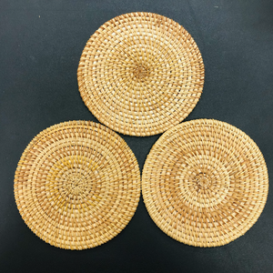Custom Rattan Coasters Branded Drink Mats Business Orders - Product Image 2