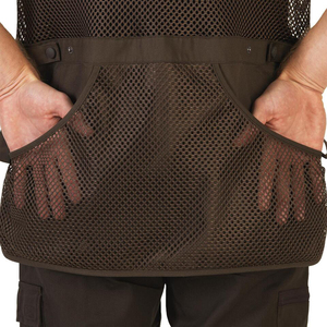 Chaleco de tiro para hombre al por mayor con paneles de malla bolsillos de concha de caza chaleco transpirable para deportes al aire libre logotipo personalizado OEM - Product Image 4