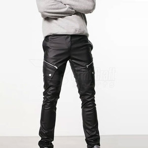 Pantalons en cuir pour hommes Offres Spéciales fabriqués en usine en vente en gros Pantalons en cuir pour hommes de la meilleure qualité - Product Image 5