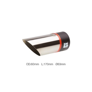 Terminale rotondo diametro 63mm inclinato in acciaio inox - Product Image 1