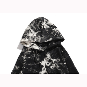 Sweat à capuche à épaules tombantes en molleton français polyester/coton, personnalisable, tie-dye, délavé à la pierre, coupe ample et douce, 330g - Product Image 3