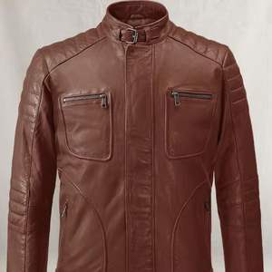 Chaqueta de cuero auténtico para hombre, ropa de abrigo elegante y duradera para amantes de la moda - Product Image 1