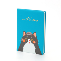 Cuaderno de Tapa Dura de Cuero PU A5, Estilo Kawaii, con Grano Vertical, Diario, Agenda