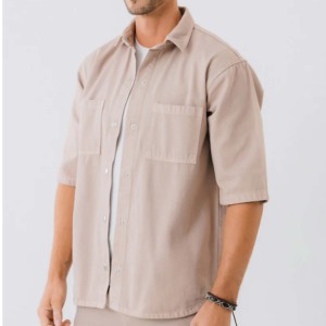 เสื้อยีนส์ใส่สบายสำหรับผู้ชายเสื้อผ้าซาตินผ้าฝ้ายผลิตตามสั่ง - Product Image 1