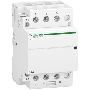 Contattore a 3 Poli SCHNEIDER ELECTRIC ICT A9C20843 con 3 Uscite NO, Capacità 40A, 220-240 V AC - Product Image 1