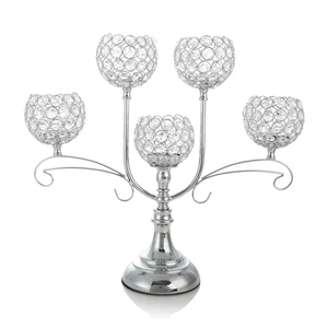 Candelabro de diseño de cristal para decoración del hogar, soporte de vela brillante para interior y exterior, votivo - Product Image 3