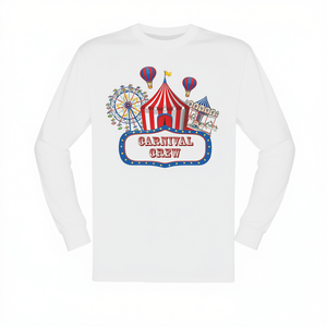 เสื้อยืดแขนยาว Carnival Crew แบบปรับแต่งได้สำหรับงานวันเกิดและงานปาร์ตี้ธีมต่างๆ  ออกแบบได้ตามต้องการเพื่อการส่งเสริมการขาย - Product Image 3