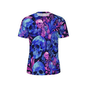 Été 100% Polyester Sublimation Blanc Solide T-shirt Hommes Causal O-neck High Quality Tops Print Custom Packing - Product Image 2